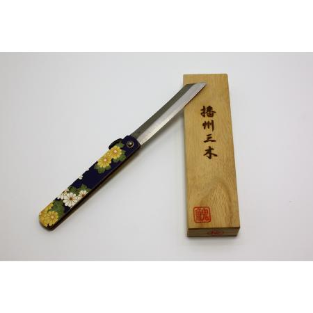 Higonokami "Kiku", motif fleurs de chrysanthèmes