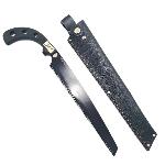 Scie arboricole PRO de 270 mm, teflonnée de marque Shogun. Etui recouvert de cuir véritable.