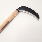 Kama, authentique faucille japonaise, modèle lourd à double tranchant.