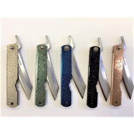 Higonokami couteau de poche japonais motif "gouttes d'eau", 5 couleurs au choix