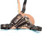 Holster de poitrine en cuir, étui pour 2 outils 